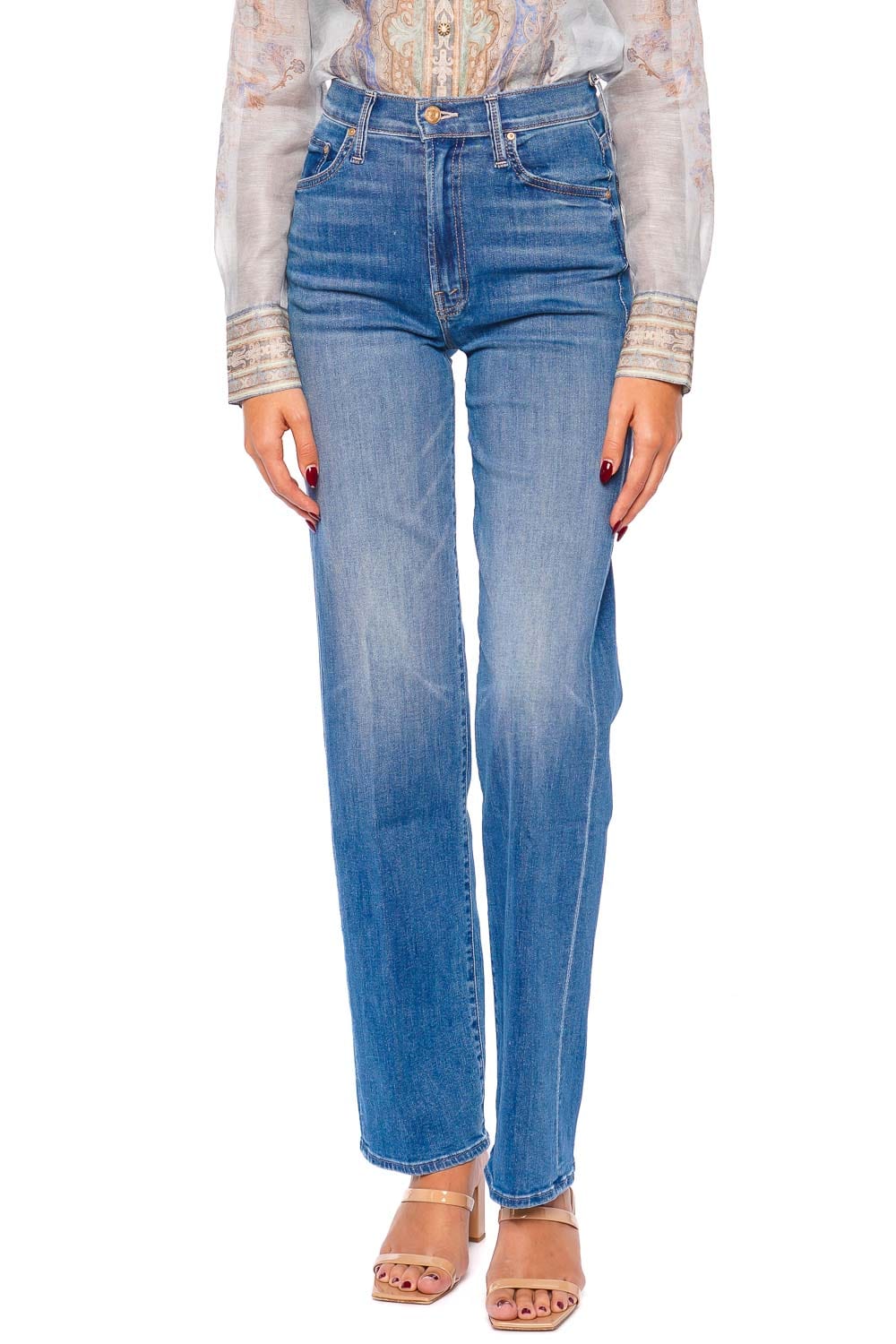 MOTHER Denim The Rambler Zip Straight Leg Jean