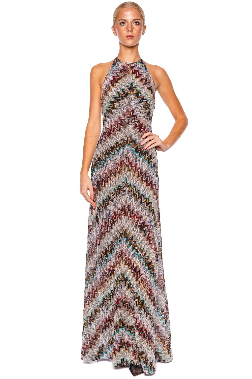 MISSONI Zig Zag Halter Maxi Dress