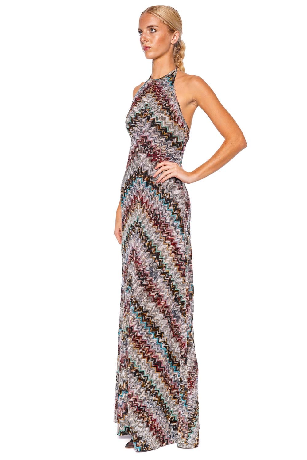 MISSONI Zig Zag Halter Maxi Dress