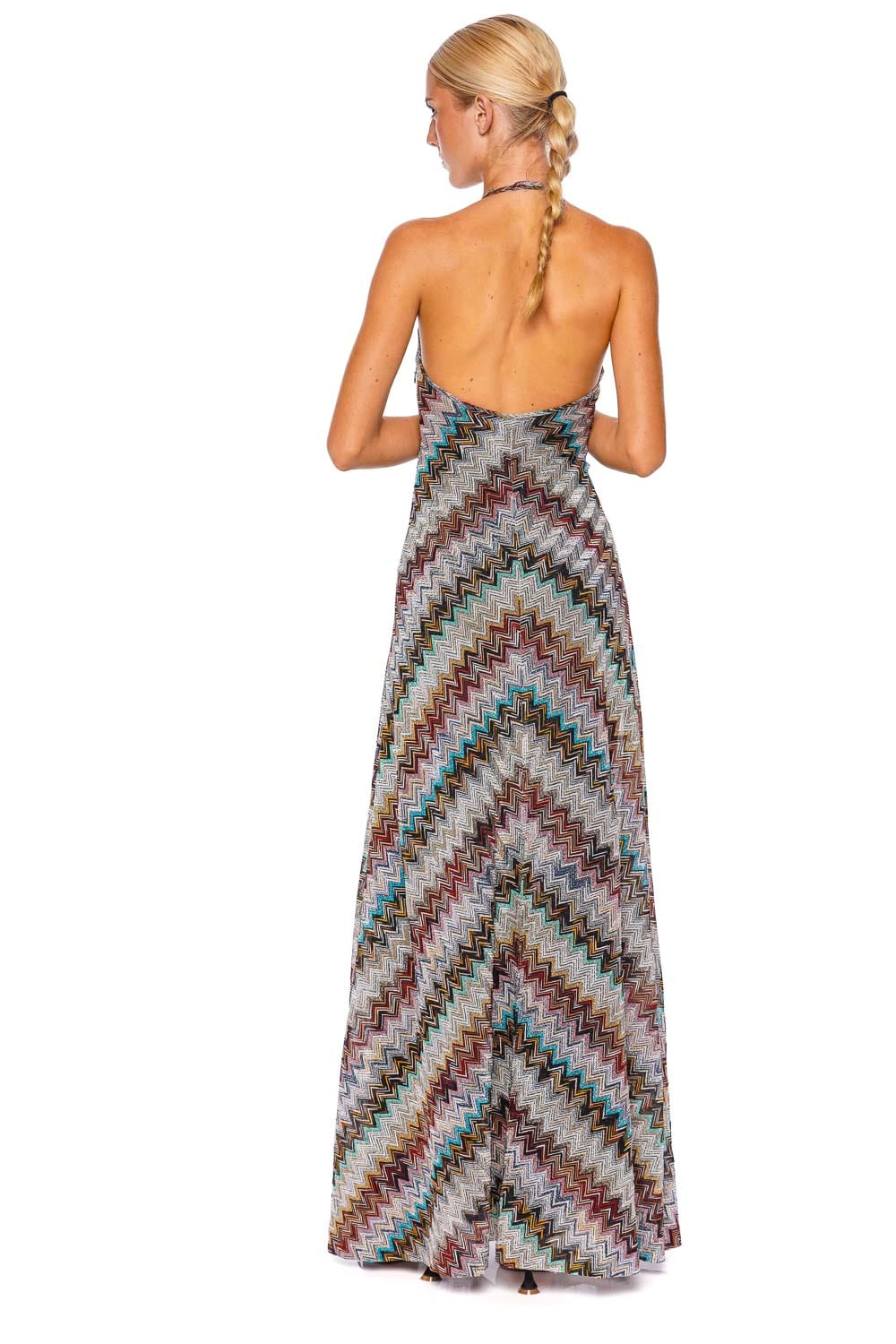 MISSONI Zig Zag Halter Maxi Dress