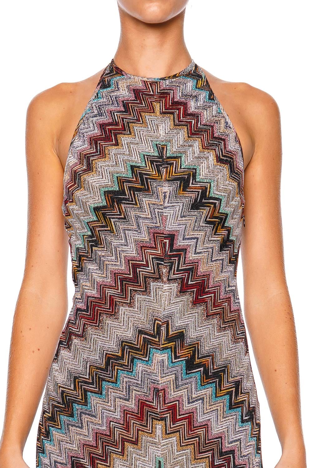 MISSONI Zig Zag Halter Maxi Dress