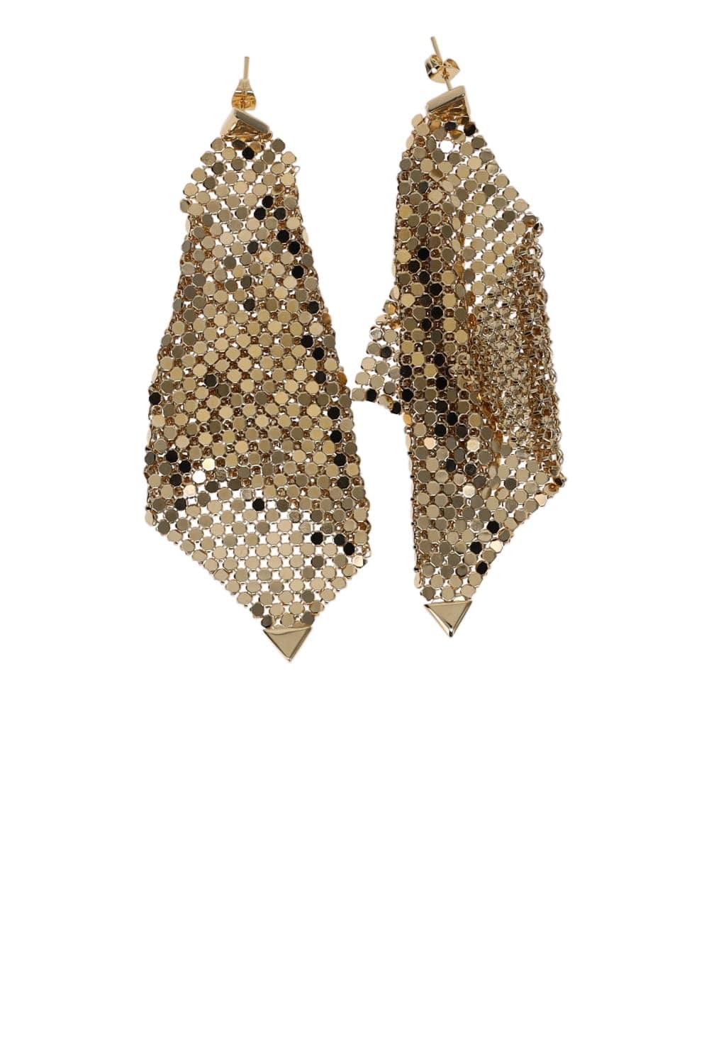 Rabanne Pixel Flow Gold Chainmail Earrings