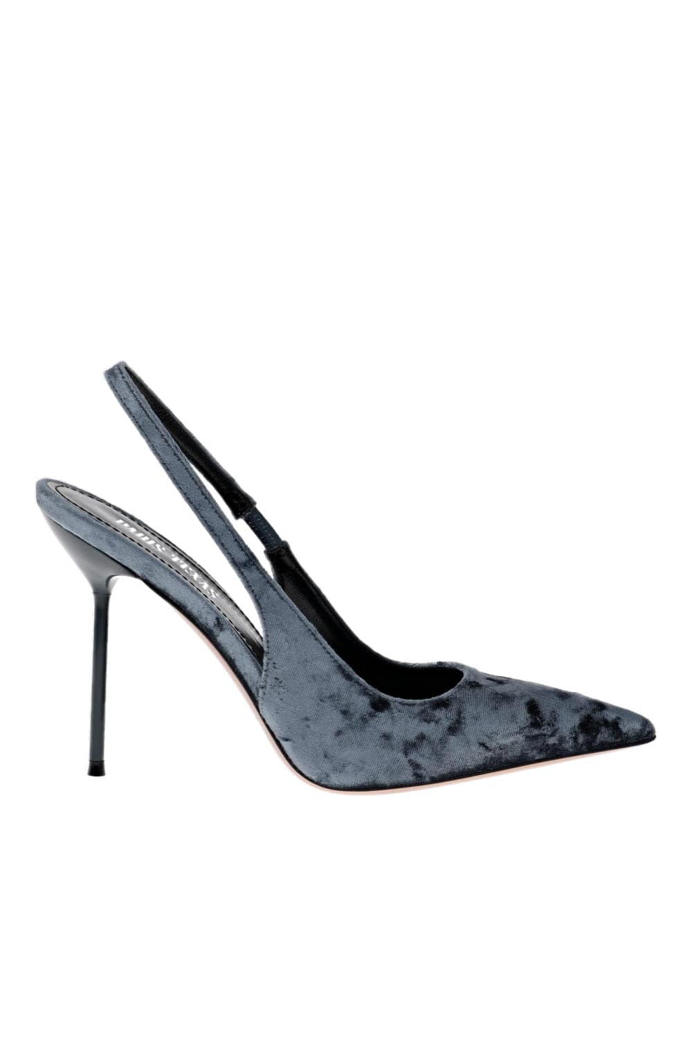 Paris Texas Lidia Moon Light Velvet Slingback Heel