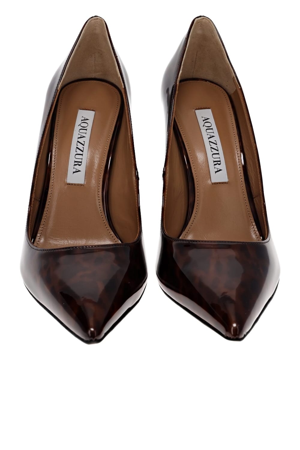 AQUAZZURA Purist Tortoise Shell Leather Pumps