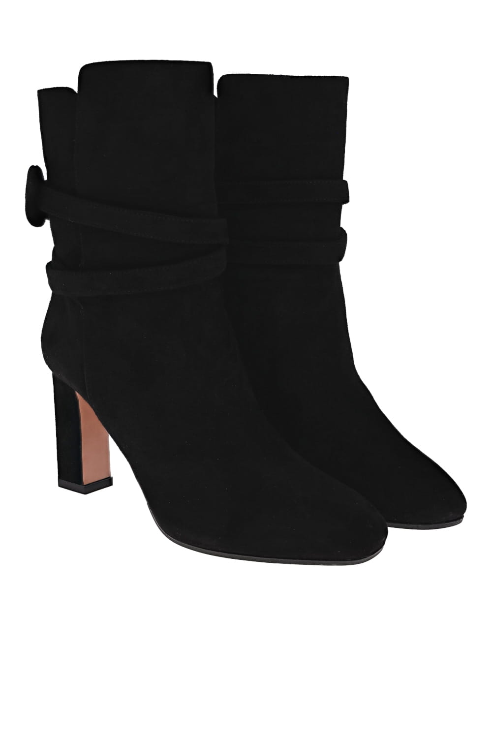 AQUAZZURA Very Bow Tie Black Suede Bootie