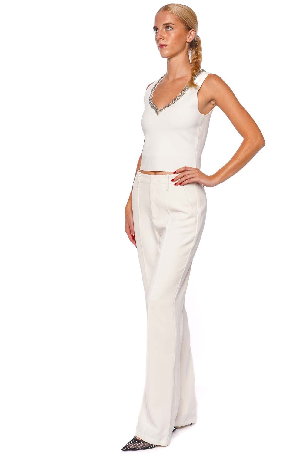 SIMKHAI Ansel Ivory Tailored Trouser