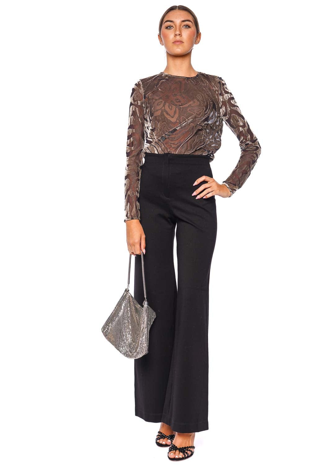 Andres Otalora Das Vida Crepe Wide Leg Pants