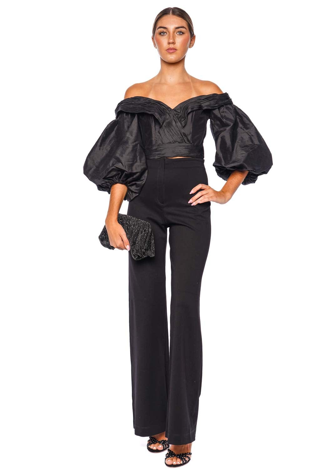 Andres Otalora Das Vida Crepe Wide Leg Pants