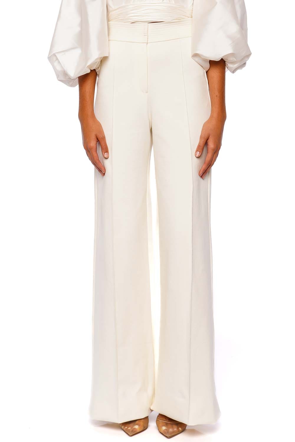 Andres Otalora Eres Libertad Off White Straight Leg Pant