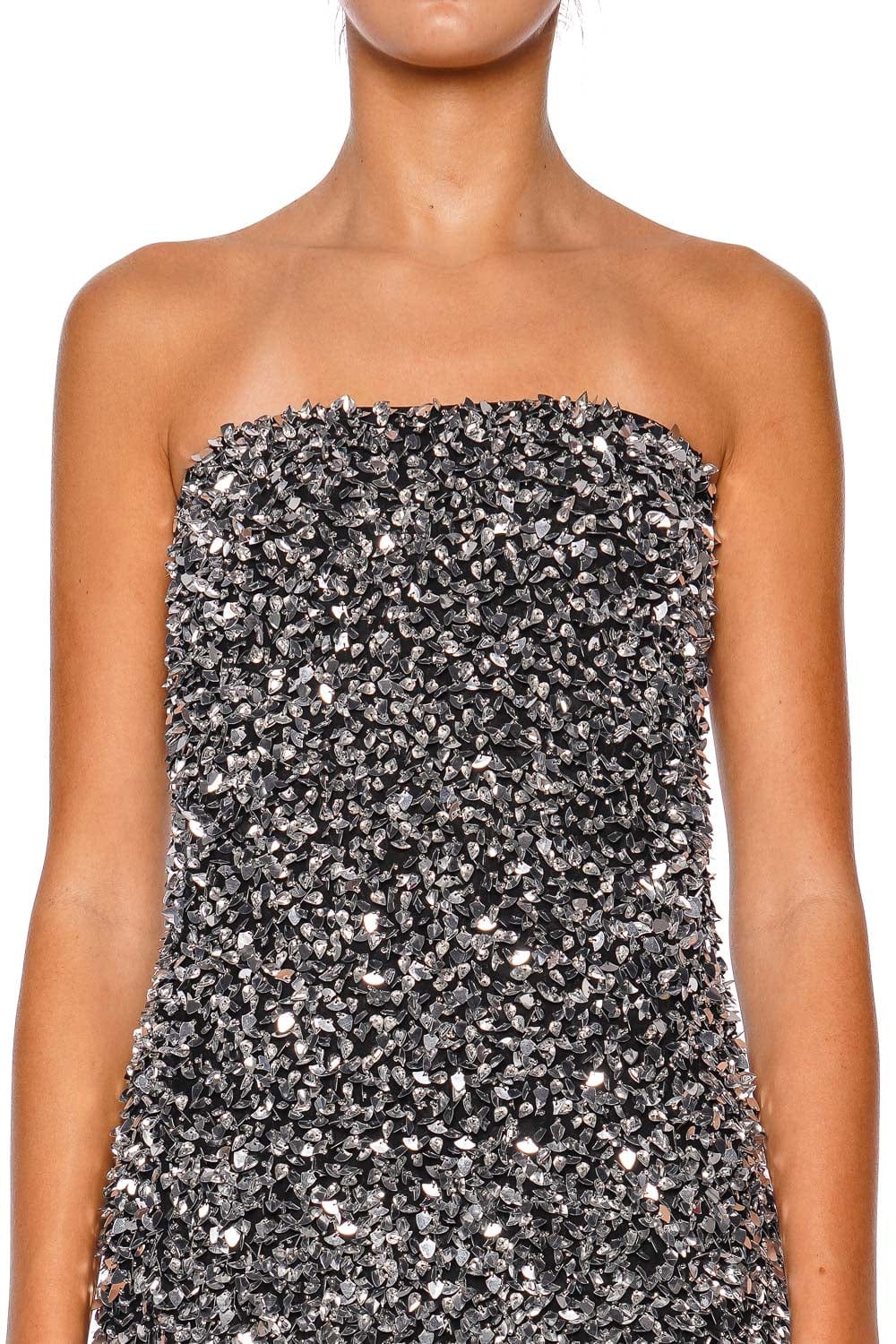 Leslie Amon Romy Sequin Strapless Tube Mini Dress