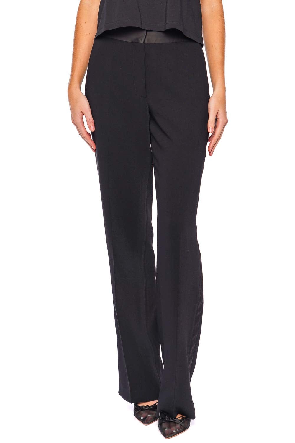 Fleur Du Mal Black Straight Leg Tuxedo Pant