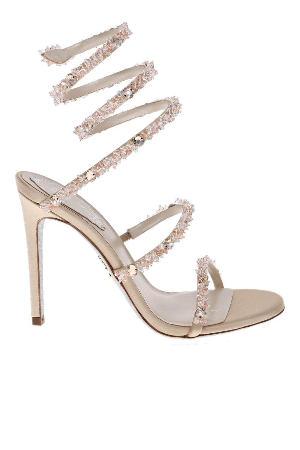 RENE CAOVILLA Cinderella Cleo Crystal Ankle Wrap Heel