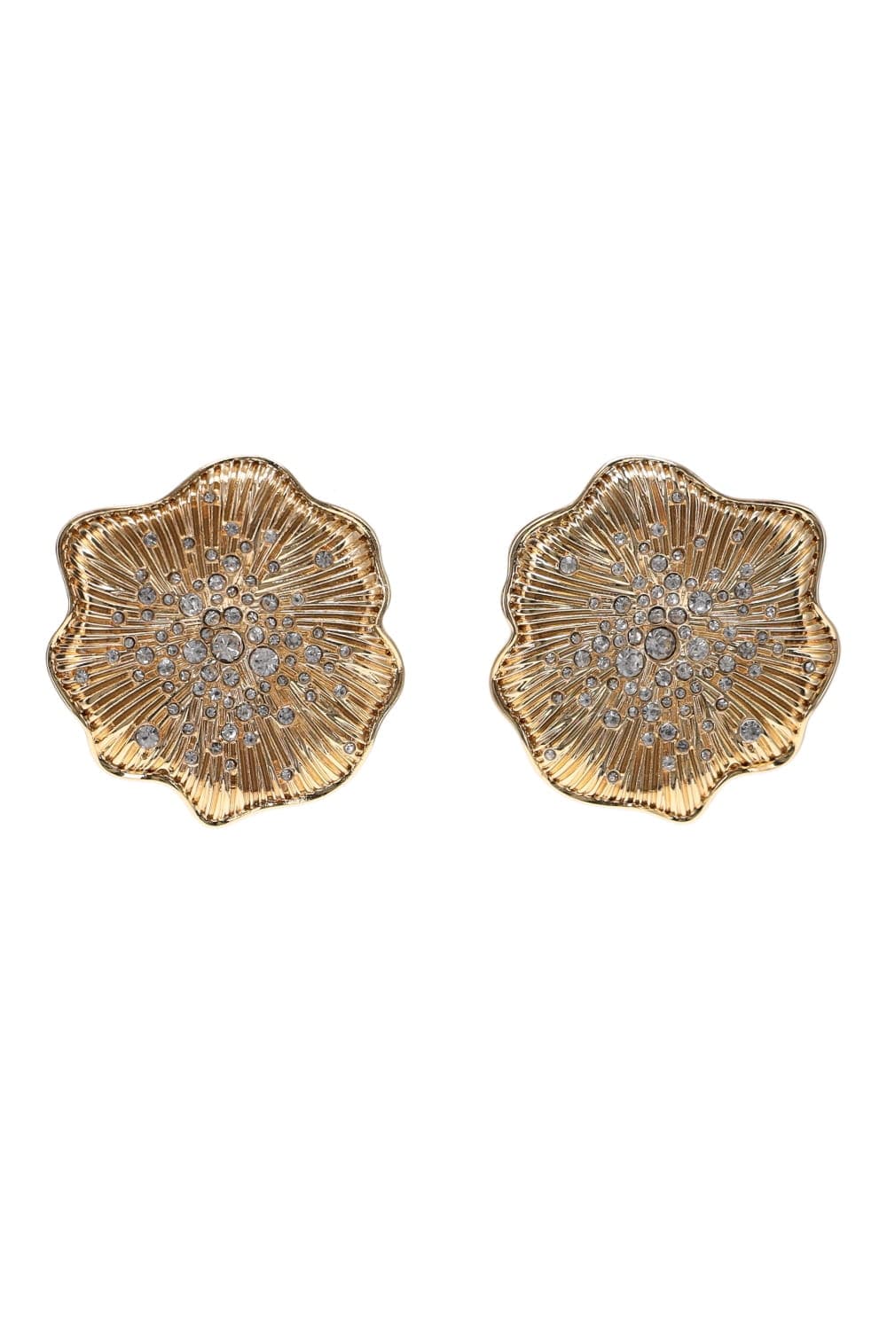 Mignonne Gavigan Christopher Gold Floral Stud Earrings