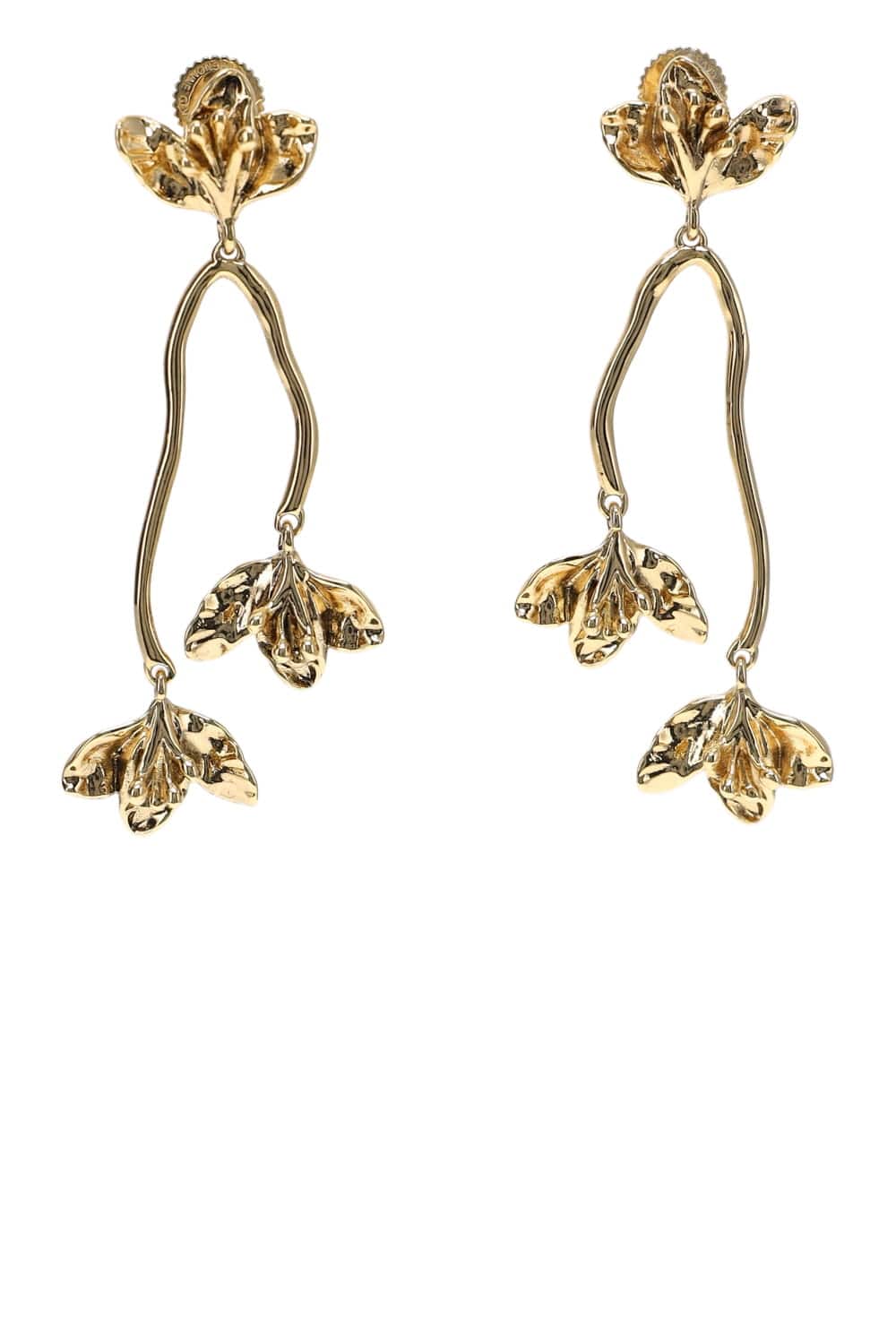 Mignonne Gavigan Crosby Gold Floral Drop Earrings