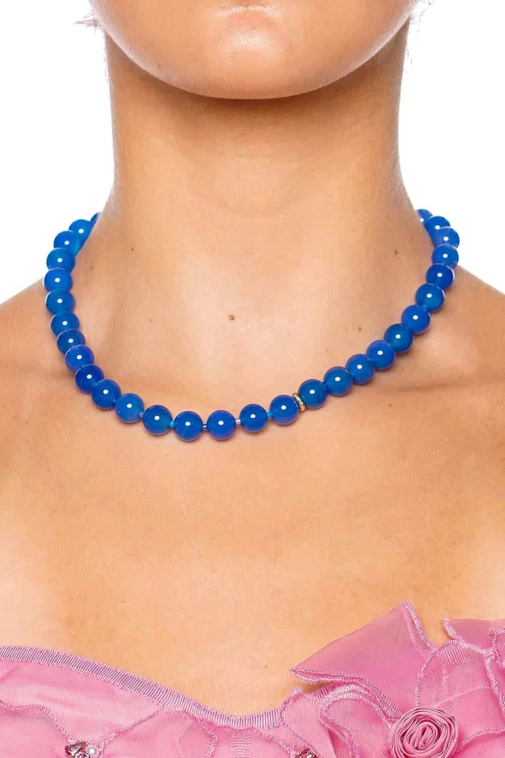 Anni Lu Ball Pacific Blue Beaded Necklace