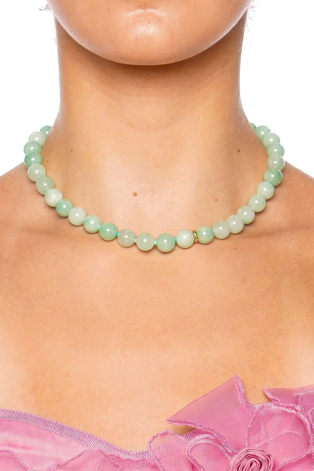 Anni Lu Ball Seafoam Beaded Necklace