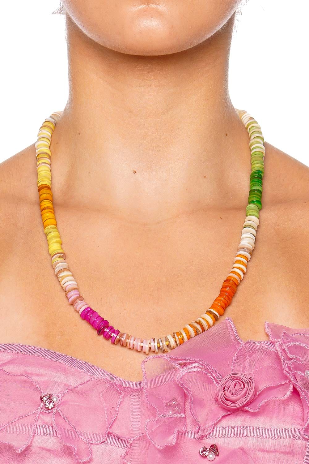 Anni Lu Fantasy Rainbow Beaded Shell Necklace