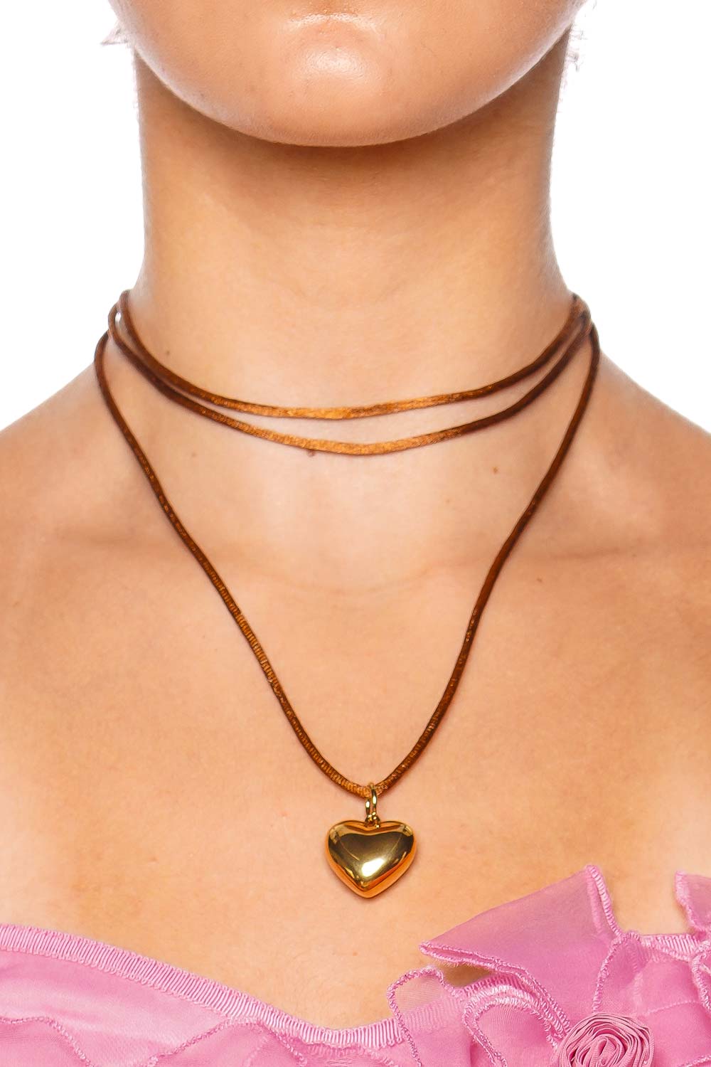 Anni Lu Gold Heart Pendant String Necklace