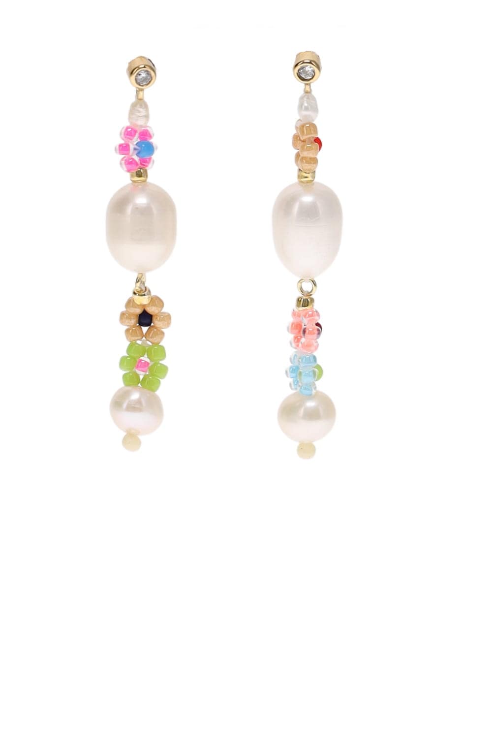 Anni Lu Mexi Flower Beaded Drop Earrings