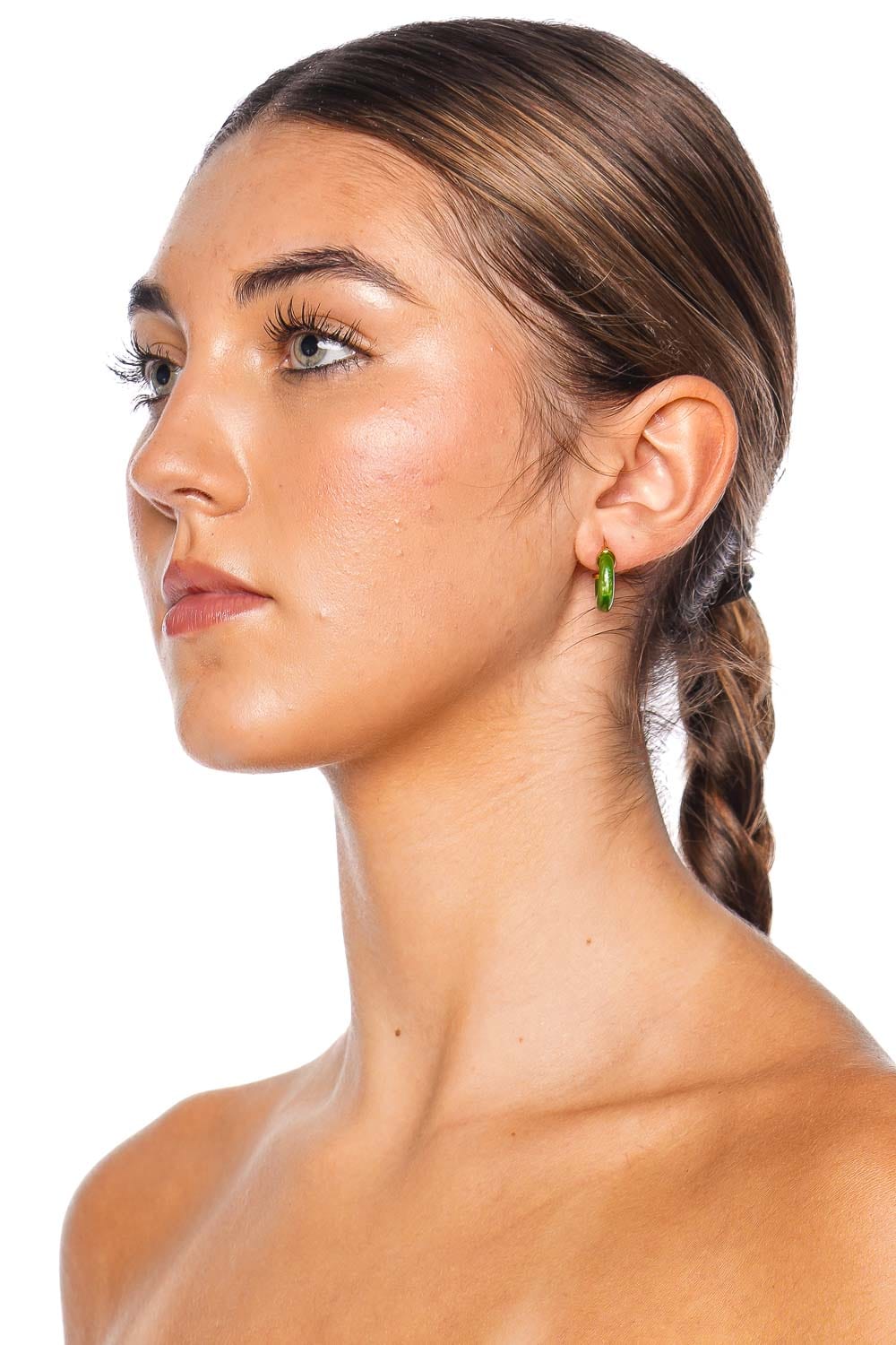 Anni Lu Petit Swell Green Hoop Earrings