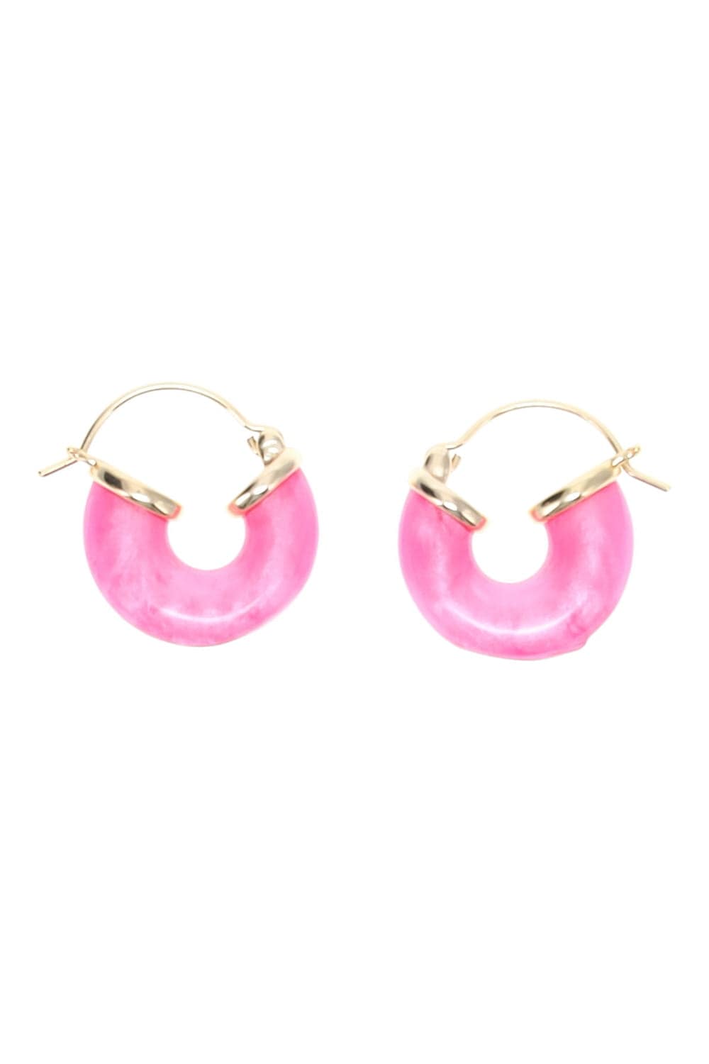 Anni Lu Petit Swell Pink Hoop Earrings