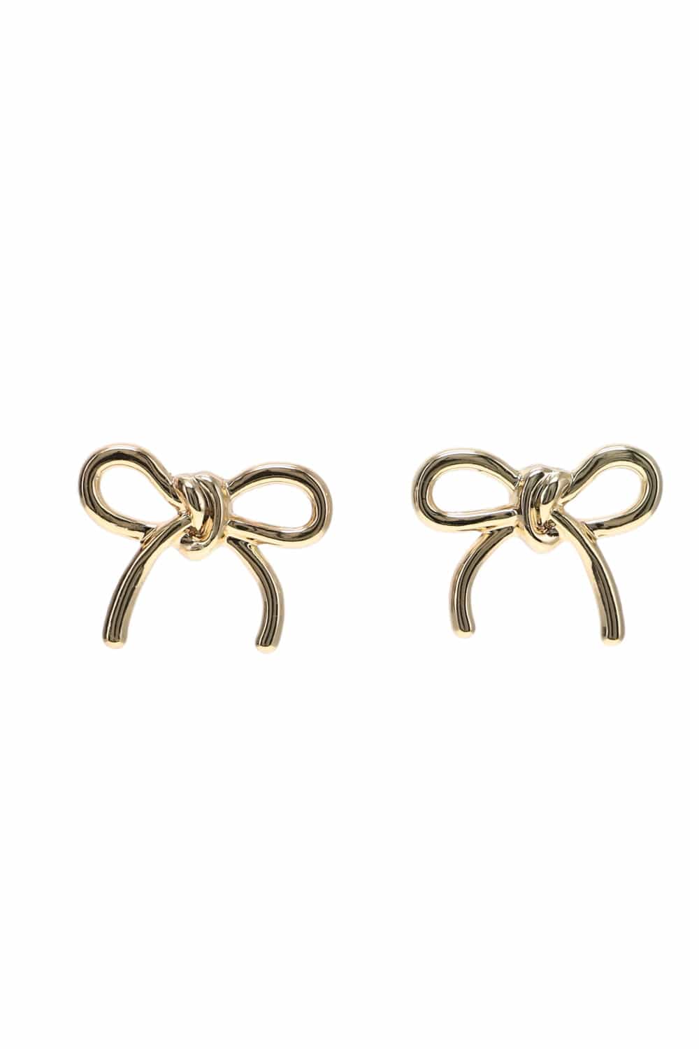 BaubleBar Jenny Gold Bow Stud Earrings