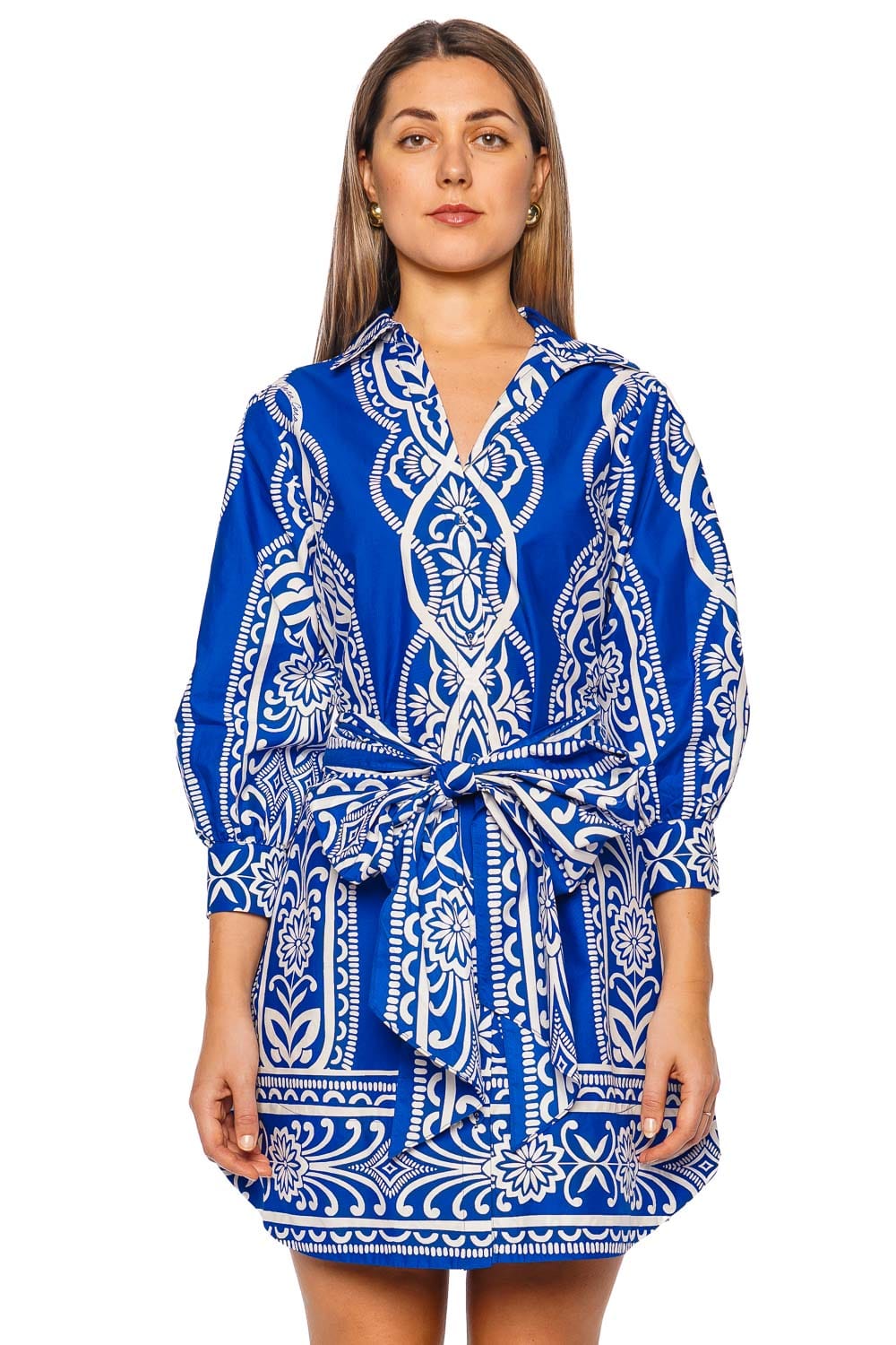 Cara Cara Leighton Rowan Cobalt Belted Mini Dress