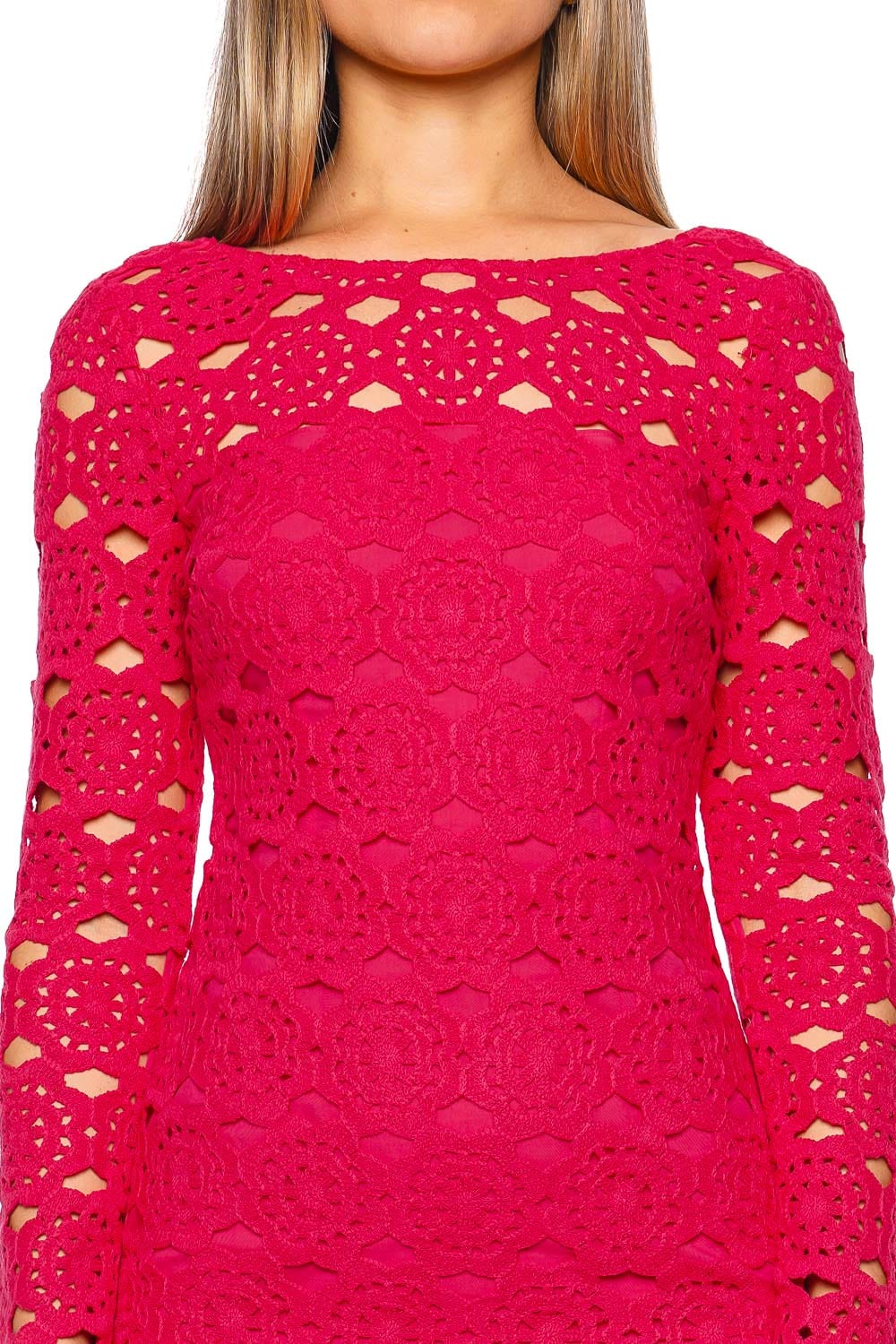 Marsielle Crochet Lace Mini Dress