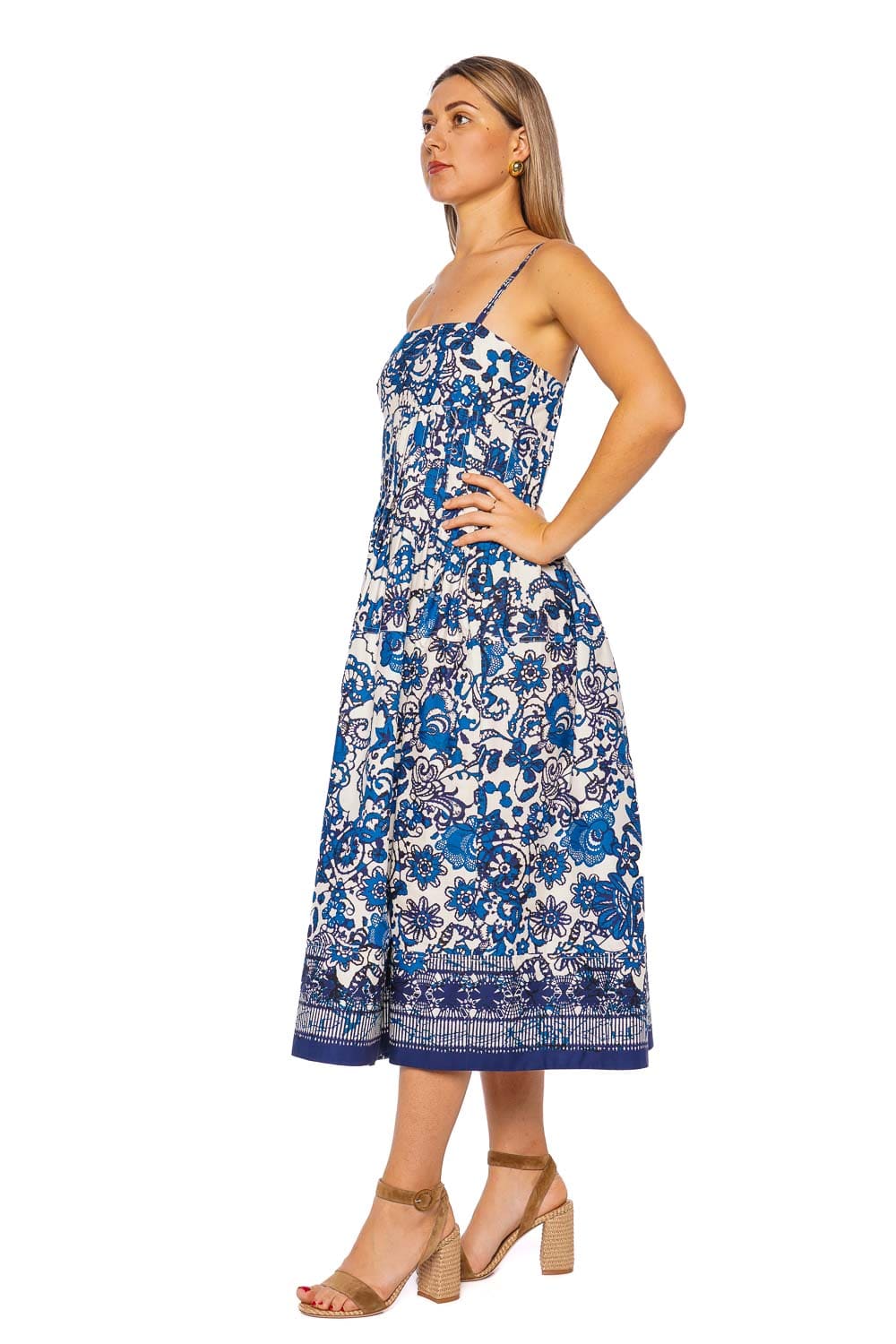 Cara Cara Sea Island Printed Cotton Midi Dress