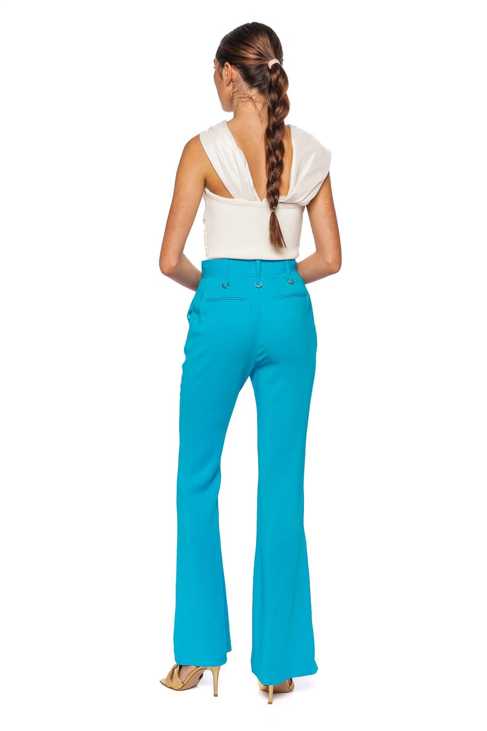 Acler Padsworth Aqua High Waisted Flare Pant