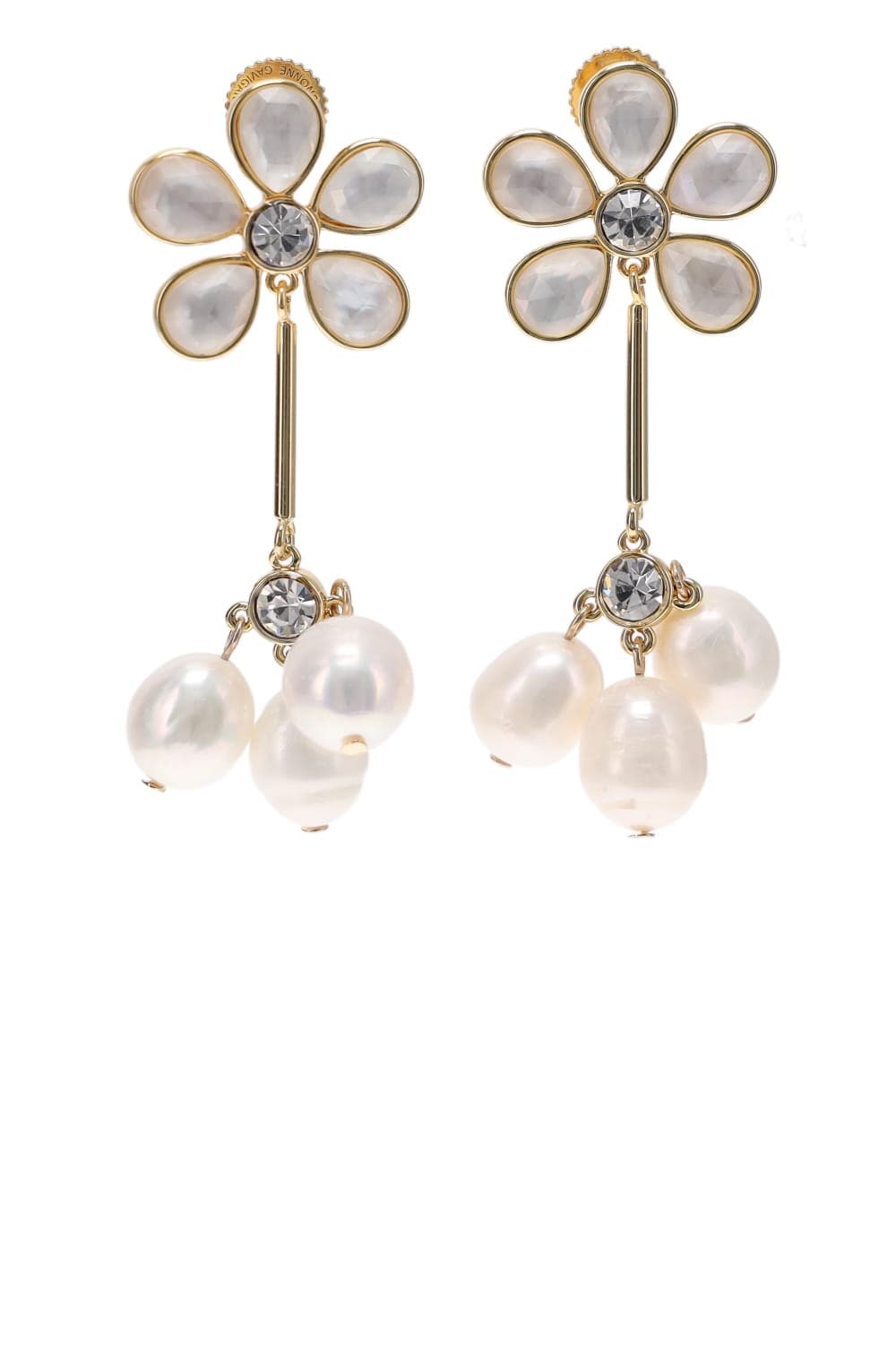 Mignonne Gavigan Mulberry Floral Pearl Drop Earrings