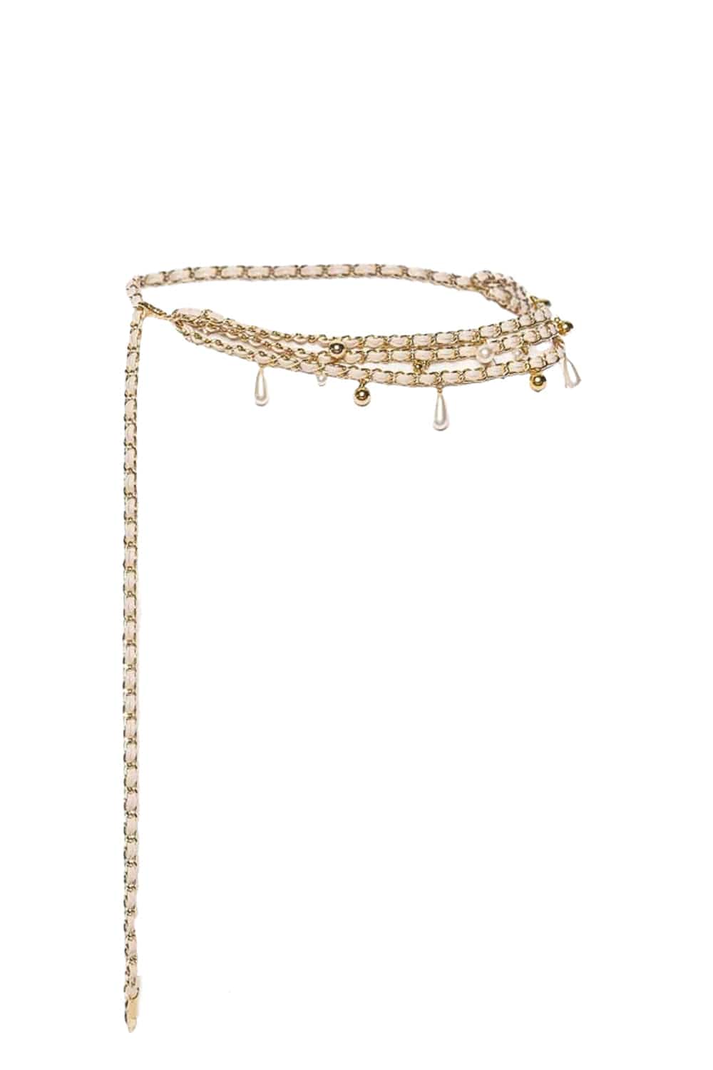 B-Low The Belt Madelyn Embellished Chain & Leather Belt