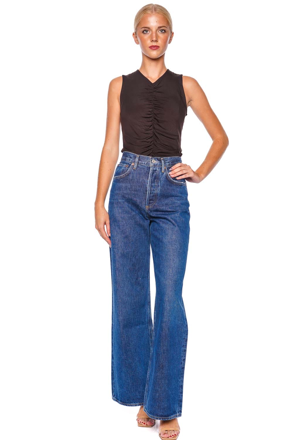 AGOLDE Dame Enamour Wide Leg Jean