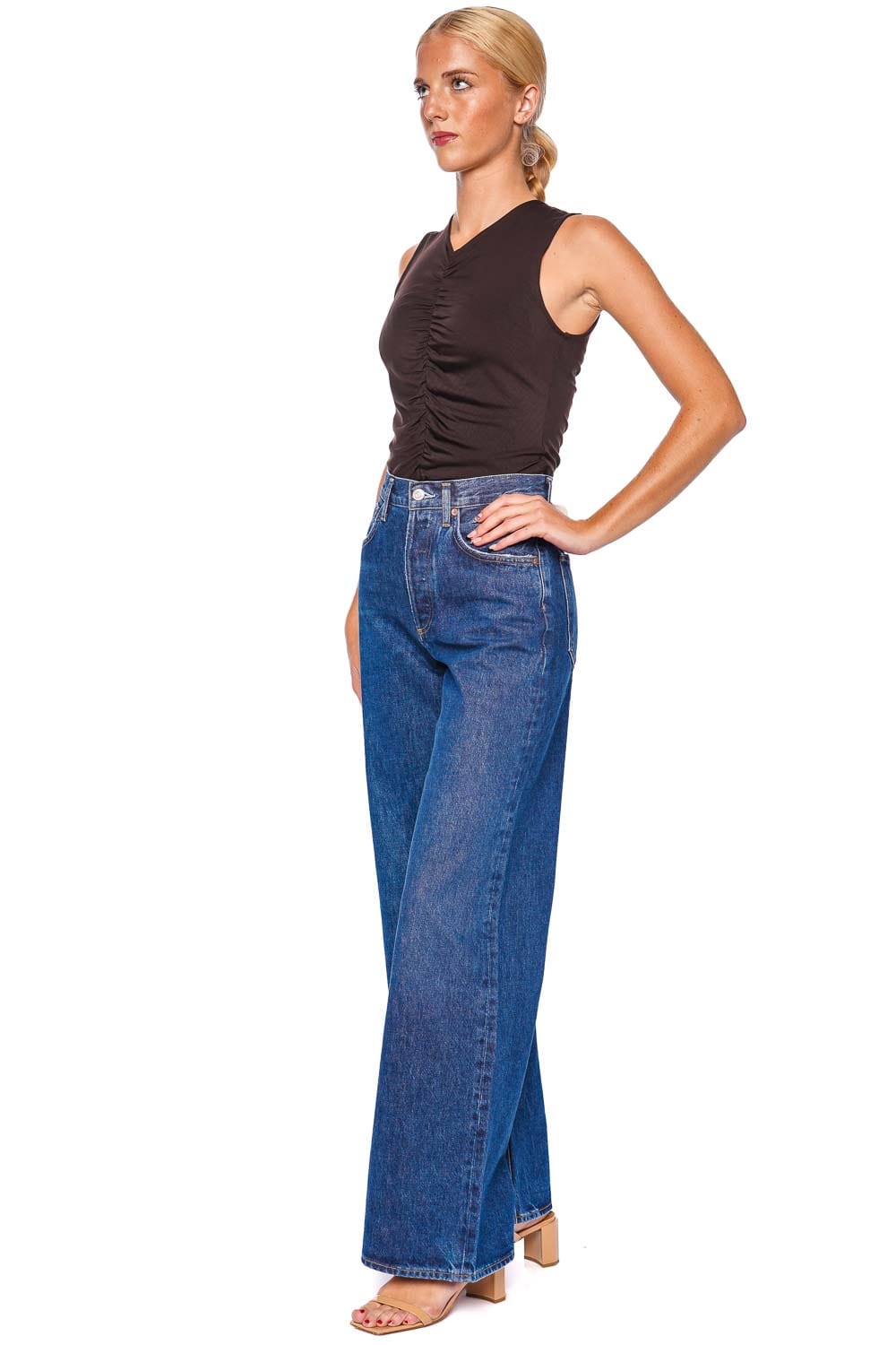 AGOLDE Dame Enamour Wide Leg Jean