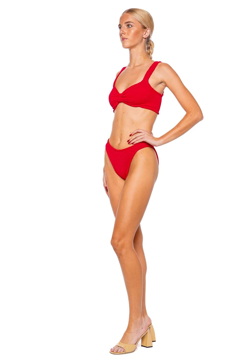 Hunza G Bonnie Red Knotted Bikini Set