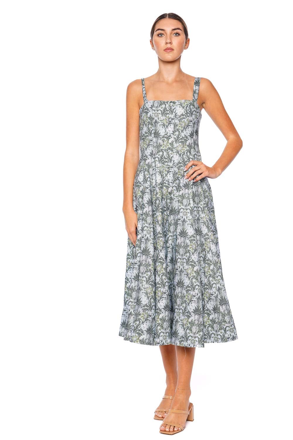 Faithfull The Brand Corbiere Aurora Floral Linen Midi Dress