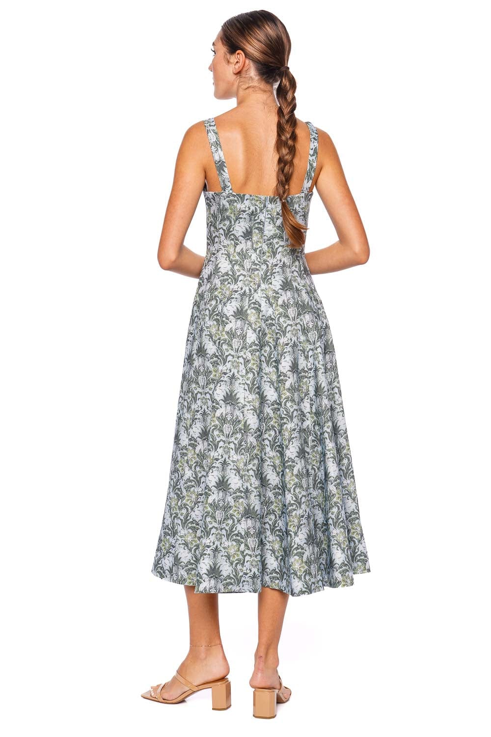 Faithfull The Brand Corbiere Aurora Floral Linen Midi Dress