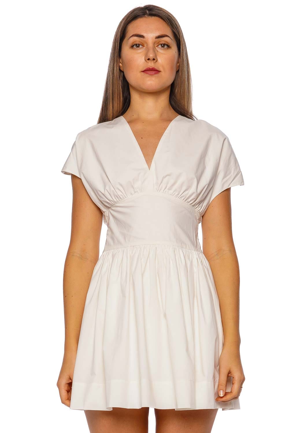 Faithfull The Brand Auve White Cotton Mini Dress