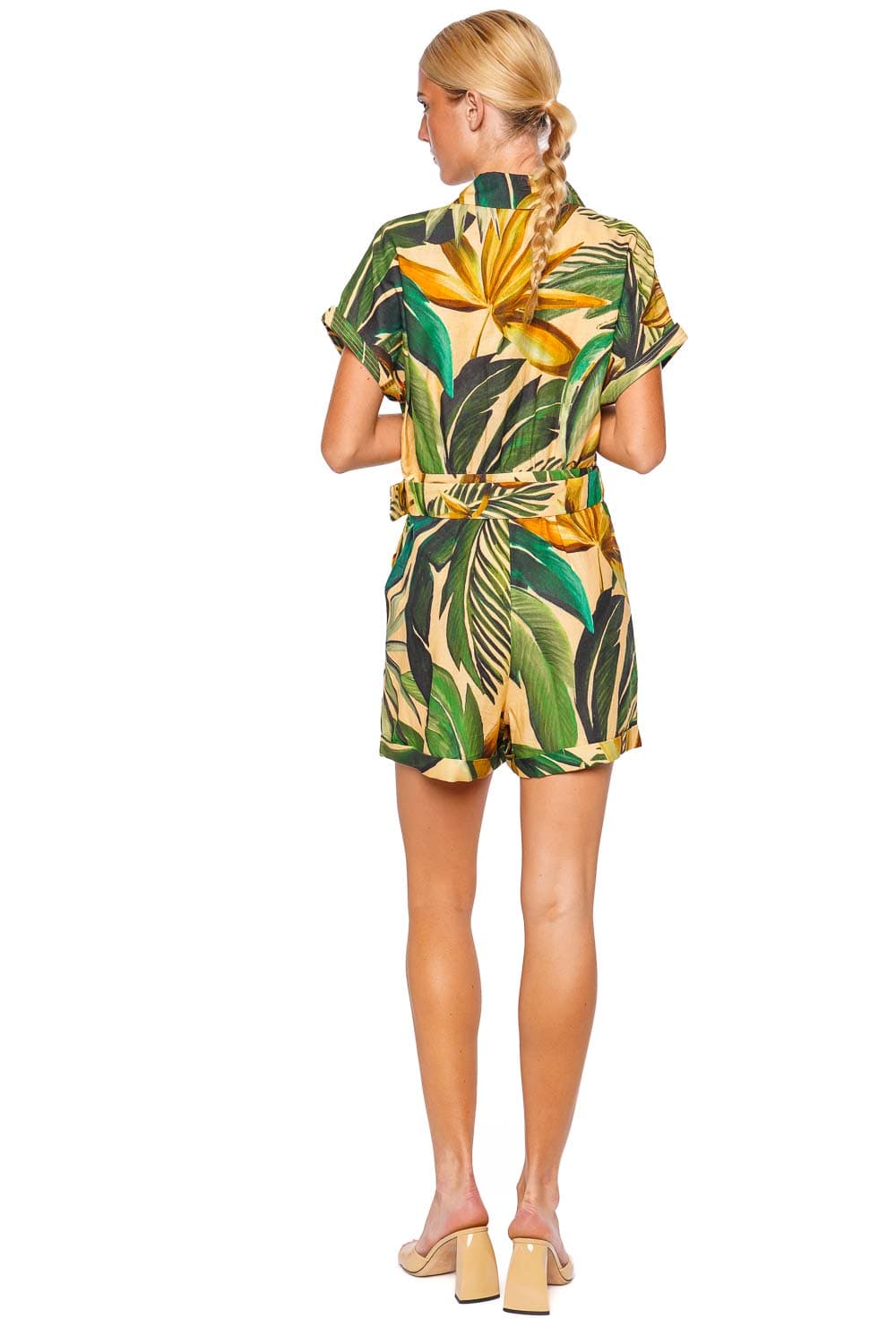 FARM Rio Bananart Tropical Belted Romper