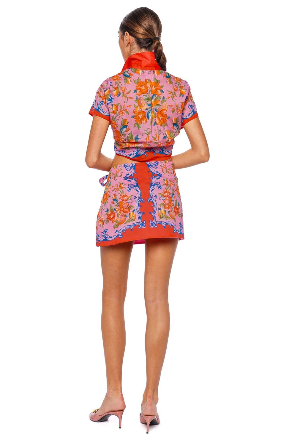 FARM Rio Sicily Floral Cover Up Mini Skirt