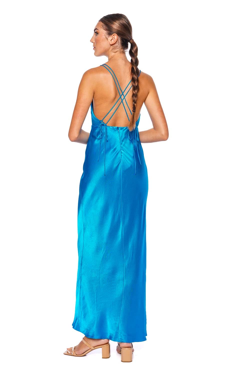 Shona Joy Nora Plunged Double Strap Maxi Dress