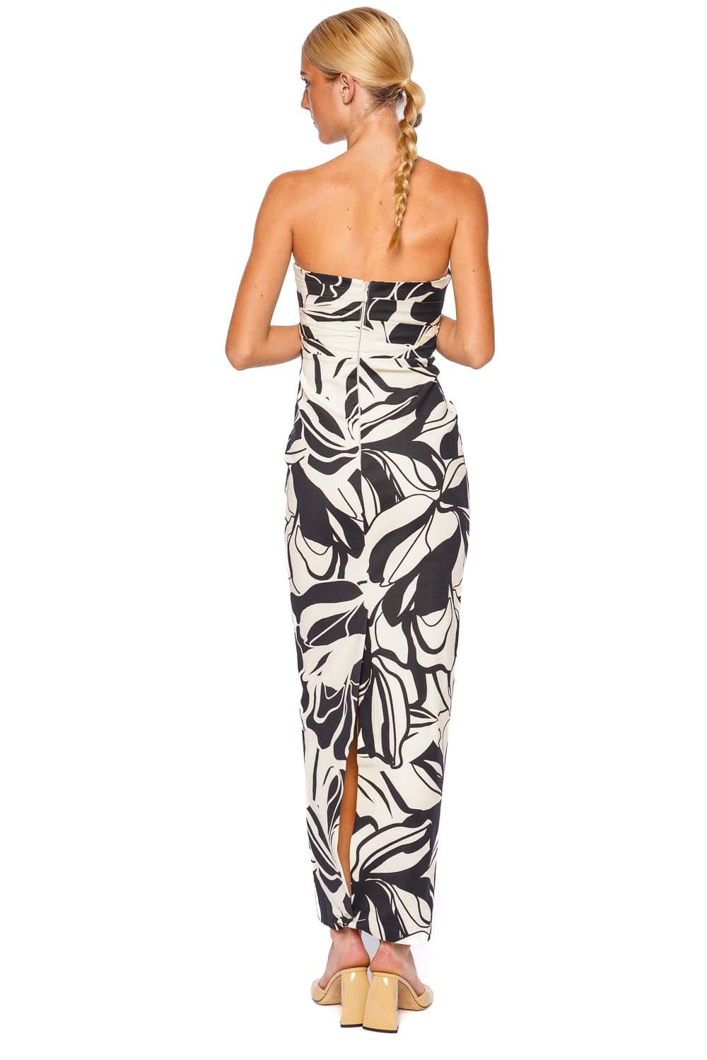 Shona Joy Azize Strapless Draped Maxi Dress