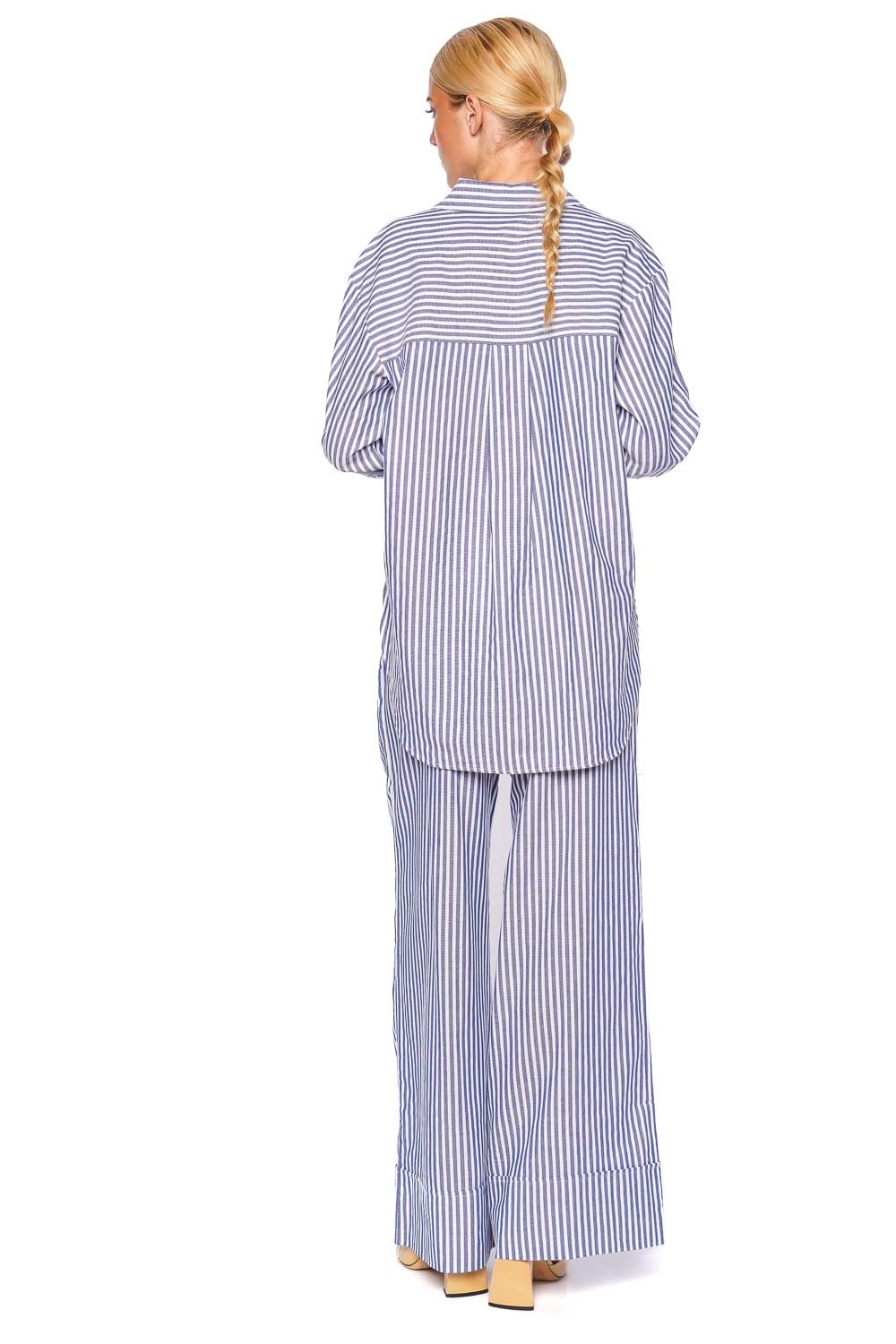 Shona Joy Yasmine Striped Chambray Belted Pant