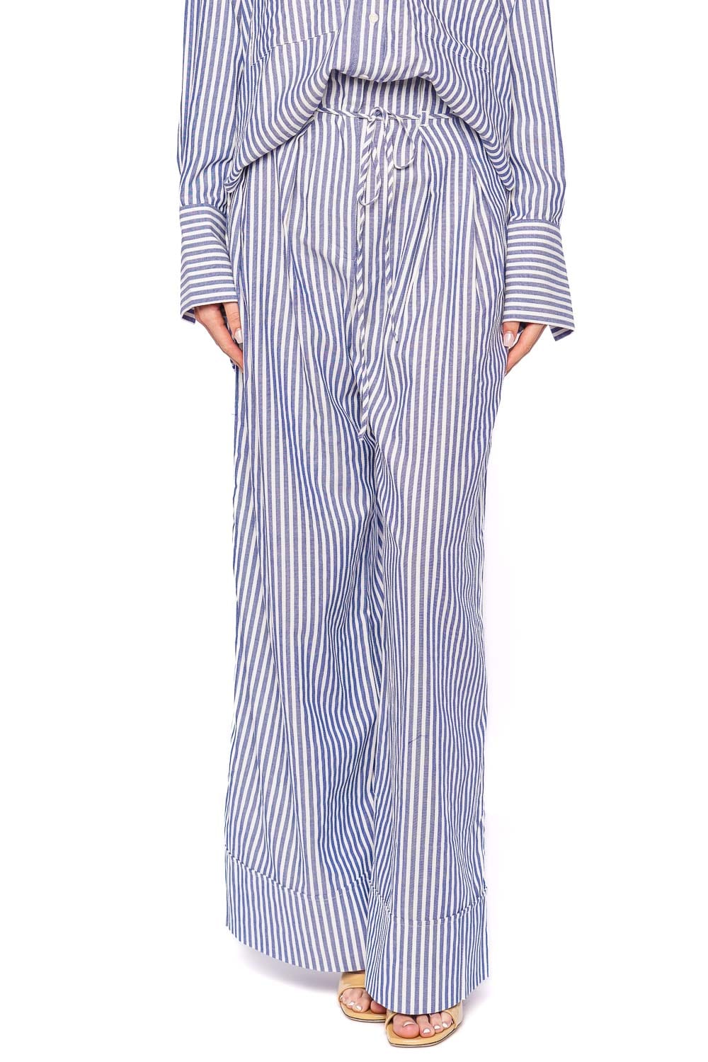 Shona Joy Yasmine Striped Chambray Belted Pant