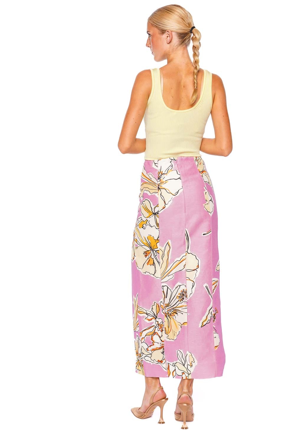 Aje. Flourish Pink Hibiscus Mini Skirt