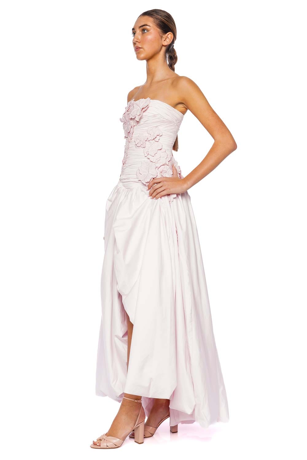 Aje. Splendour Strapless Flower Gown