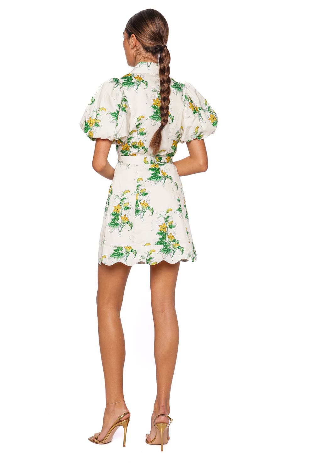 Aje. Demi Floral Puff Sleeve Mini Dress