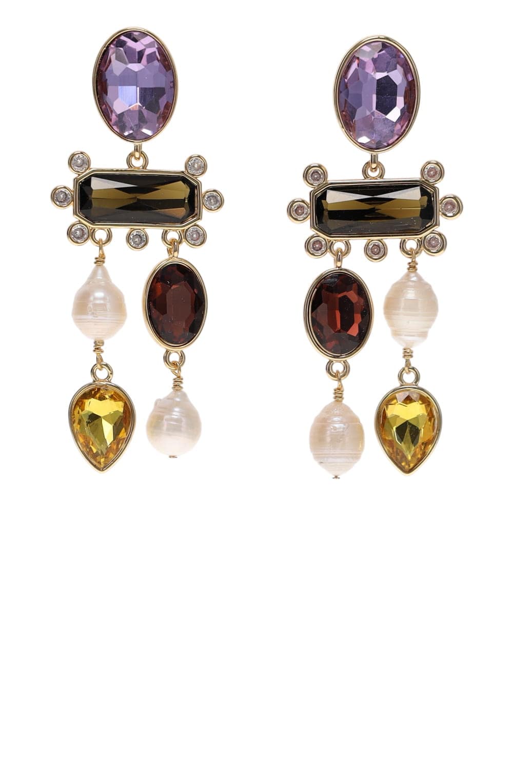 Mignonne Gavigan Luxe Greenwich Earrings E1244 PURPLE MULTI