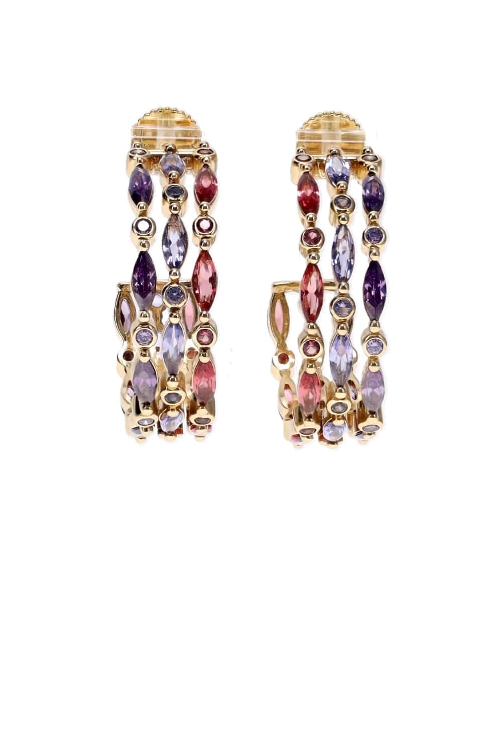 Mignonne Gavigan Clinton Multi Crystal Hoop Earrings