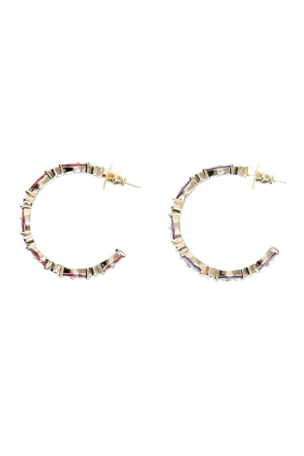 Mignonne Gavigan Clinton Multi Crystal Hoop Earrings